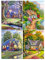 DIY 4 Pack Diamond Painting Landschaft Erwachsene 40x50 cm Diamant Painting Bilder Landschaften Haus Diamond Painting Landschaften und Natur Erwachsene Kreuzstich Stickerei Diamant Malerei Kits