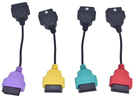 Alchiauto Fi-at ECUScan Multi Adapter Cable for Set for Diagnostic ECU Scan Tool(RedYellowPurpleGreen)