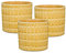 scheurich 3er Set Lagom Elna Keramik Pflanzkübel - 14,2 cm Moderne Pflanzgefäße für Zimmerpflanzen - Elegante Reliefstruktur UV-beständig & wasserdicht - Dekoratives skandinavisches Design - Made in
