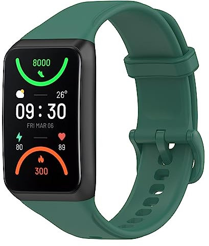 CZhkg Armband für OPPO Band 2 Strap, Sport Silikon Uhrenarmbänder Ersatzband Uhrenarmband Silikonband,Strap Armbänder Wrist Strap Bracelet, Schnallenriemen für OPPO Band 2 Watch (Grün)