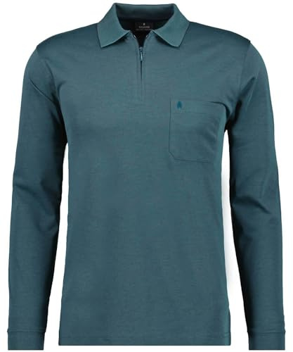 RAGMAN Herren Softknit-Polo Fineliner, Langarm XXL, Moosgrün-318