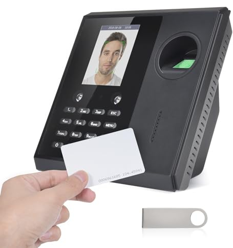 Bisofice F16 Rilevamento del tempo per piccole imprese Rilevamento del tempo delle password delle impronte digitali, Supporta il riconoscimento facciale, scansioni delle dita, RFID, controllo della
