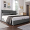 Tcewhhy Hydraulisches Polsterbett Mit Verstellbare Kopfstützen Doppelbett King Size Jugendbett Bettgestell Aus Leinenmaterial Stauraumbetten Bettkasten Für Schlafzimmer Gästebett Grau 180x200 cm