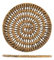 H&H Topfuntersetzer aus Rattan, rund, 18 cm