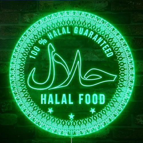ADVPRO Halal Food st06s22-fnd-i0062-c LED-Schild, durchschnittene Form, intelligente 3D-Wanddekoration, mehrfarbig, dynamische Beschilderung
