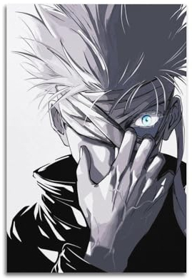 VZRSQZK Anime Jujutsu Kaisen Gojo Satoru Poster, dekoratives Gemälde, Leinwand, Wandposter und Kunstdruck, modernes Familienschlafzimmer-Dekor-Poster, 30 x 45 cm