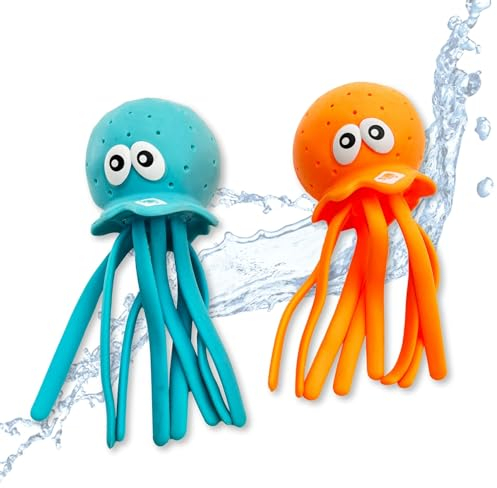Schildkröt® Octo Buddies, animales acuáticos con efecto bomba de agua, para niños a partir de 3 años, ideales para piscinas, piscinas, bañeras