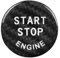 HIBEYO 1Stück Auto Start Stop Engine Knopf Aufkleber Passt für BMW F20 F21 F22 F23 F30 F31 F01 X1 F48 X3 F25 X4 F26 G30 G11 G12 Kohlefaser zündschlüssel Reparatur Schalter Schutz Kappe-B Schwarz