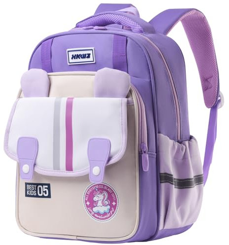 Digi4U Schulrucksack für Jungen und Mädchen, Kinderrucksack für die Schule, Violett, Medium, Schulrucksack