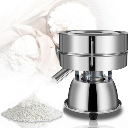 CYMYYDS Máquina De Filtro De Tamiz Vibratorio Eléctrico, Tamiz Agitador De Polvo Automático, Tamiz De Harina, Tamiz Industrial De Acero Inoxidable para Alimentos para Partículas De Polvo Líquido