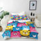 ANHOPE Nette Cartoon Tier Katze Bettwäsche Set 2 Teilig Weich Bettbezug 140x200 cm & Kissenbezug 65x65 cm Microfaser Bettbezüge Set mit Reißverschluss Bettdeckenbezug für Kinder Jungen Mädchen