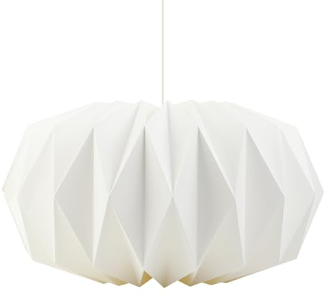 Hwtcjx Pantalla para Lámpara de Diseño Origami, Decorativa de Papel Creativo Nórdico, Farolillo, Lámpara de Techo Moderna, Redonda para Colgante