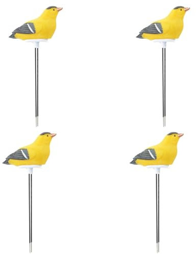 BOLAXHCA 4X Boden Feuchtigkeits Messer Bewässerung Alarm Pflanze Wasser Tester Hygrometer Sensor Garten Werkzeug Kit für Pflanz Gefäß Wasser Erinnern Warnen Alarm (Gelb)