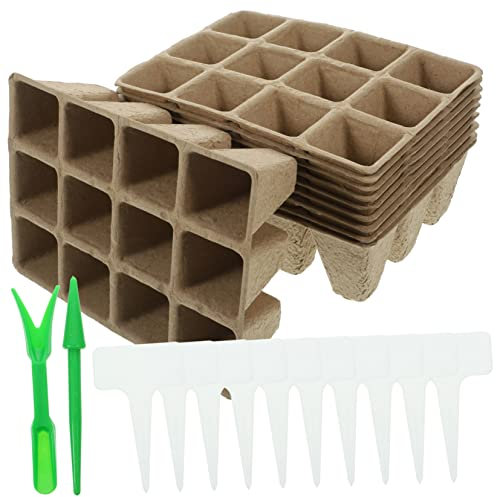 Gogogmee Tazze per Vivaio in Serra Tazze per L'avvio delle Piante Tag per Utensili per Il Trapianto Set da 22 Pezzi per Giardinaggio Domestico