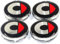 QSLLLY 4 Stück Auto Radnabenkappen für Smart Fortwo 2007-2015 3 60mm Nabendeckel Radnabendeckel Felgendeckel Felgenkappen Wheel Caps Nabenkappen Radkappe Radnabenabdeckung,B