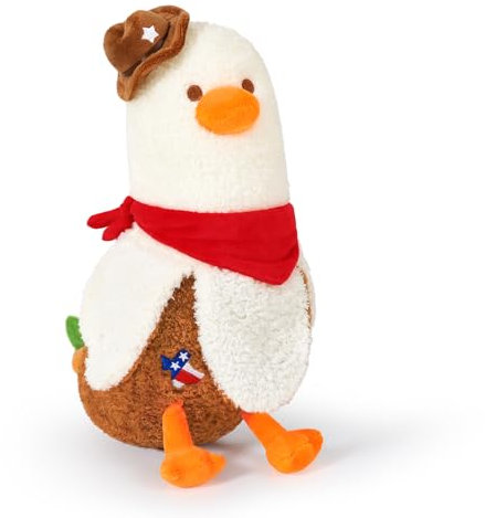 shownicer Plüschtier Banane Ente Kuscheltier Stofftier Kawaii Ente Plüsch, Banane Plüschkissen Spielzeug Wurfkissen, Ente Kissen Geschenk für Kinder Mädchen 3+ Jahre (Braun, 30cm)
