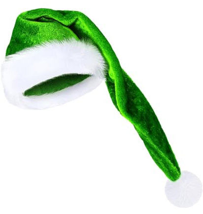 Lange Nikolausmützen Erwachsene, Plüsch Nikolausmütze Weihnachten, Unisex Erwachsene Cosplay Kostüm Weihnachtsmütze für Neujahr Urlaub