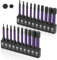 Impact Hex Head Allen Wrench Drill Bit Set - 20Pcs S2 Alloy Steel Bits Set, 1/4” Hex Shank with Magnetism, Phosphating Treatment H2-H12 for Assembling Furniture, 50mm Long with Storage Box (Purple)
