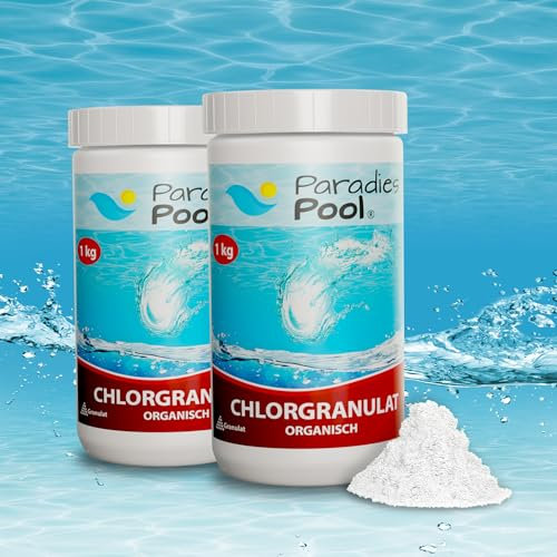 Paradies Pool 2 kg Chlor Granulat Desinfektion für Pool, schnell löslich, Qualität aus Europa
