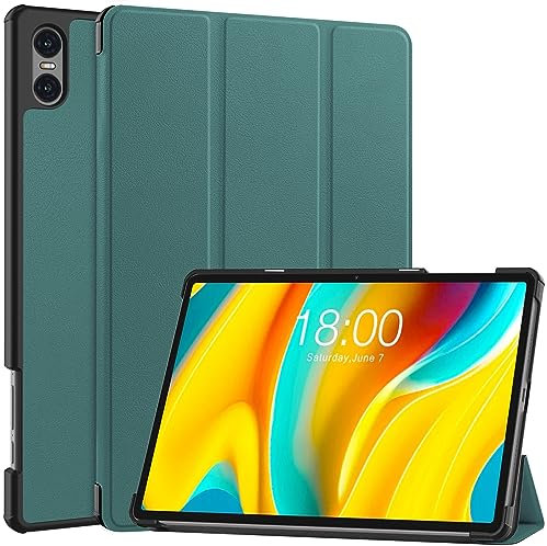Funda para tablet compatible con Teclast T50 Pro de 11 pulgadas, triple pliegue, carcasa trasera de policarbonato rígido, funda delgada con múltiples ángulos de visión, función atril, funda rígida con