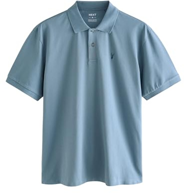 NEXT Herren Reguläre Passform Piqué-Poloshirt Airforce Blue L