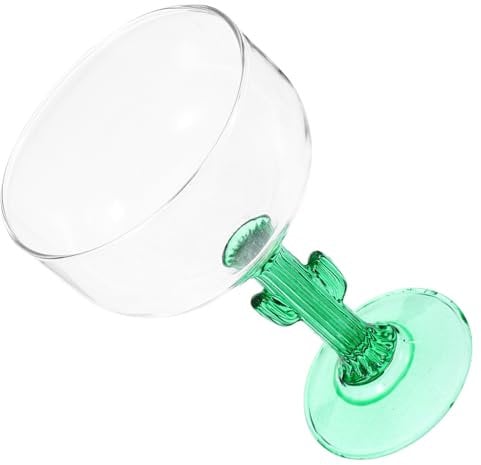 TOPPERFUN 1Pc Cactus Margarita Glass Decorative Drinking Cup for Parties Home Bars Unique Transparent Design for Weddings Anniversaries Housewarmings