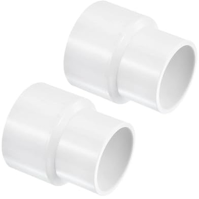 TA-VIGOR Lot de 2 raccords réducteurs en PVC - 50 mm x 40 mm - Blanc