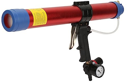 ZJchao Caulking Gun, 600ml Soft Glue Pneumatic with Speed Meter Caulk Gun Caulking Tool for Architectural Decoration, Fish Tank, Solar Energy