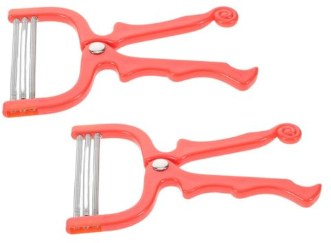 Metall und Kunststoff Gesichtsepilierer Rot 2 Stück für Frauen | Federmechanismus, für Augenbrauen, Oberlippe, Kinn und Wangen, Kompakt für Beauty Routine