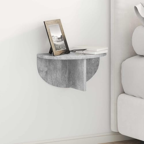 Teenpull 2er Set Wandregal Beton Grau, 38x19x19 cm Holzwerkstoff, schwebende Regale für Wand, vielseitige Ablage, modernes Design, langlebig