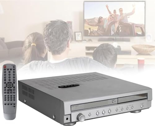 Amplificatore Home Theater con lettore DVD e telecomando, suono surround a 5.1 canali, supporta USB, uscita ottica e coassiale, controllo del volume per teatro e uso domestico