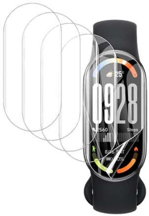 WFTE [5-Pezzi Pellicola Protettiva per Xiaomi Smart Band 10，1,72 [Copertura Massima][Compatibile con la Custodia] [Senza Bolle] HD Trasparente Morbido TPU Pellicola Protettiva per Mi Band 10