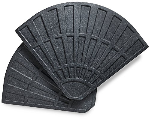 VonHaus Banana Parasol Base Pack of 2 – Heavy Duty Garden Umbrella Stand Base for Outdoor, Garden, Patio, Balcony – 12.5 kilograms Per Weight Segment