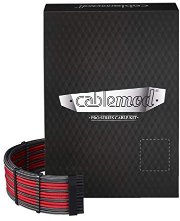 CableMod Kompatibel PRO ModMesh RT-Serie ASUS ROG/Seasonic Kabelsets - Carbon/rot