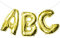 Oblique Unique® ABC Buchstaben Folien Luftballon Girlande Banner Hänge Deko für Einschulung Schuleinführung Schulanfang Schulstart Dekoration Schule Ballons Gold