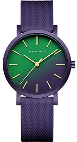 BERING Damen und Herren Uhr Quarz Movement - True Aurora Collection mit Silikon und Saphirglas 16934-999 Armbandsuhren