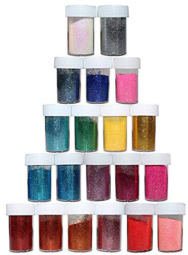20 Pack Crafts Supplies Glitter Dust Powder for Arts Glitter Shakers for Children for Crafts
