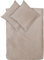 Decoper ® Mako-Satin Bettwäsche aus 100% Baumwolle | Atmungsaktiv & kuschelig weich | Farbe Taupe Beige | 3 teilig - 200 x 200 cm + (2X) 80 x 80 cm