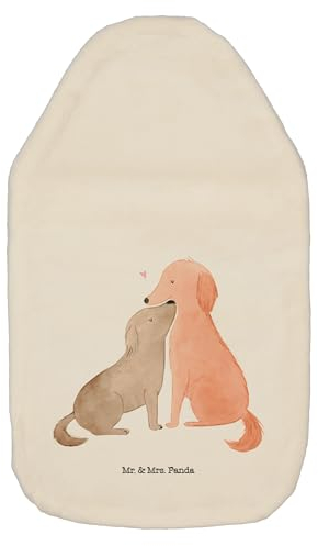 Mr. & Mrs. Panda Wärmflasche Hunde Liebe - Geschenk, Vertrauen, Kinderwärmflasche, Kuscheln, Hund. Hunde, Hundebesitzer, Wärmflasche mit Bezug,