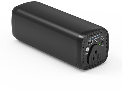 PAFISH Caricatore portatile per laptop con uscita CA 31200 mAh/115.4 Whh 100 W, batteria esterna per viaggi all'aria ultimo intervento, emergenza da viaggio, power bank per HP portatili,