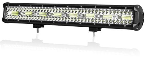 PICAA 23 Zoll 480W LED Lightbar Tri-Reihe LED Lichtbalken Arbeitsscheinwerfer 12V 24V 6000K Weiß Wasserdicht für Auto Offroad 4x4 LKW ATV SUV
