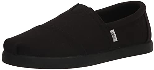 TOMS ALP FWD, Mocasín Plano Hombre, Lona de algodón Reciclado Negro y Negro, 44 EU