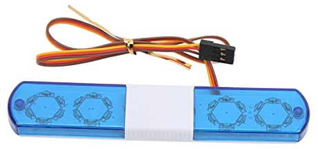 VGEBY RC Auto LED Licht, Simulationsdesign 4 Modi RC Polizei Blitzlampe LED Alarmlicht für 1/8 1/10 RC Autos Blau Auto Modelle