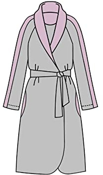 bugatti Damen Bademantel Belinda light grey M