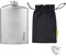 SILVERANT Titanium Flasque ultralégère Portable Rond Bouteille de Vin avec Entonnoir Whisky Alcool Accessoires de Vaisselle 500ml- Sablé