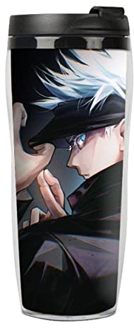 Roffatide Anime Jujutsu Kaisen Tazza di plastica Gojo Satoru Sukuna Bottiglia a doppia parete Bicchieri portatili Tazze da viaggio Tazza di plastica Shaker diretta da bere