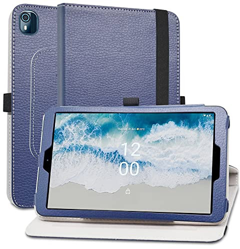 MAMA MOUTH Compatible with Nokia T10 Rotation Case,360 Degree Rotating With Cute Pattern Sleeve Cover for 8 Nokia T10,Blue