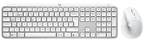 Logitech MX Keys S Clavier sans Fil Rechargeable USB C, Clavier Silencieux, Rétroéclairé Lift Souris Ergonomique Verticale, sans Fil, Bluetooth ou récepteur USB Logi Bolt