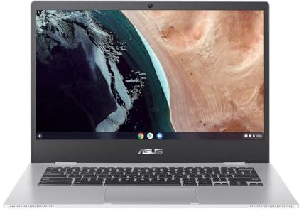 ASUS Chromebook CX1 - Ordenador portátil con pantalla táctil Full HD de 14 pulgadas, Intel Celeron N4500 1.1GHz, 8 GB de RAM, memoria flash eMMC de 64 GB, sistema operativo cromado, plata transparente