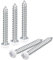 QUARKZMAN ST3x25mm Blanc Vis Autotaraudeuse, 100pcs Poêle Tête Phillips Bois Vis pour Travail Bois